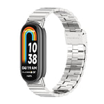Cinturino per orologio in acciaio inossidabile con fibbia in bambù Mijobs, For Xiaomi Smart Band 10 / 9 / 8