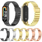 Cinturino per orologio in acciaio inossidabile con fibbia in bambù Mijobs, For Xiaomi Smart Band 10 / 9 / 8
