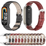Cinturino per orologio in vera pelle Mijobs, For Xiaomi Smart Band 10 / 9 / 8