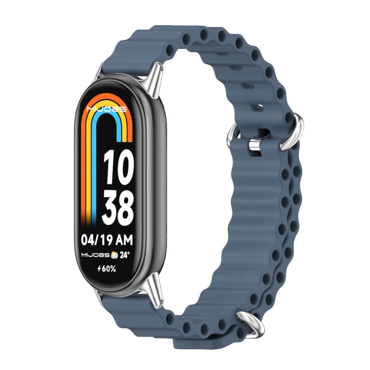 Cinturino per orologio traspirante in silicone marino Mijobs, For Xiaomi Smart Band 10 / 9 / 8