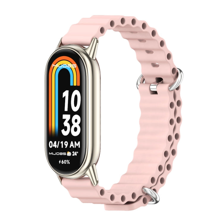 Cinturino per orologio traspirante in silicone marino Mijobs, For Xiaomi Smart Band 10 / 9 / 8