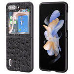 Custodia in pelle con texture di struzzo per Samsung Galaxy Z Fli