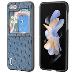 Custodia in pelle con texture di struzzo per Samsung Galaxy Z Fli