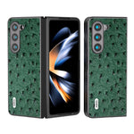 Custodia in pelle con texture di struzzo per Samsung Galaxy Z Fli