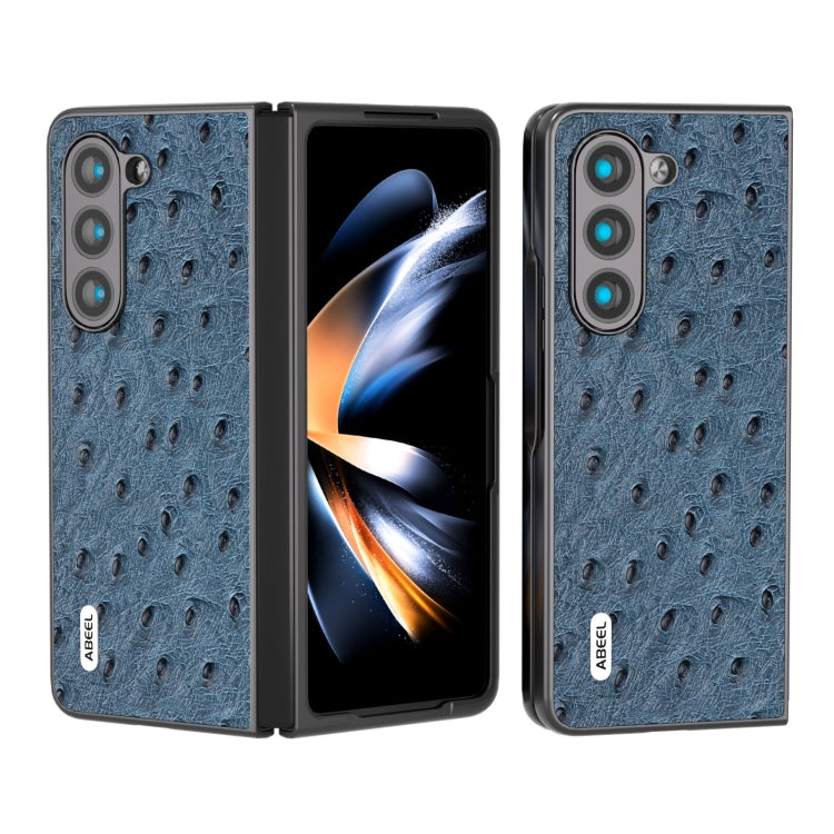 Custodia in pelle con texture di struzzo per Samsung Galaxy Z Fli