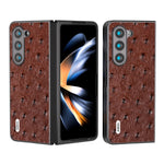 Custodia in pelle con texture di struzzo per Samsung Galaxy Z Fli