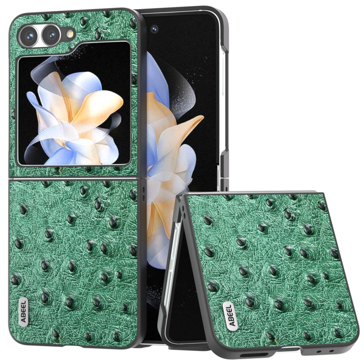 Custodia in pelle con texture di struzzo per Samsung Galaxy Z Fli