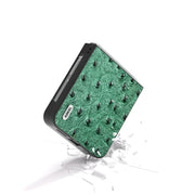 Custodia in pelle con texture di struzzo per Samsung Galaxy Z Fli