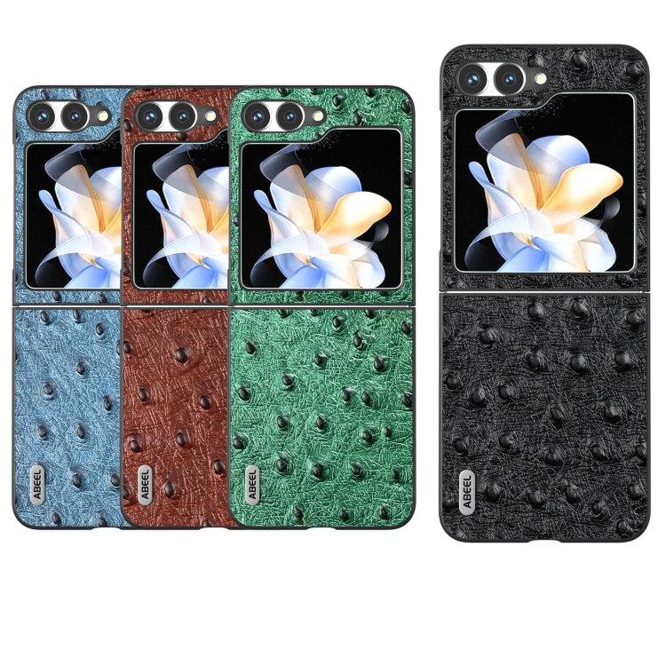 Custodia in pelle con texture di struzzo per Samsung Galaxy Z Fli