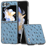 Custodia in pelle con texture di struzzo per Samsung Galaxy Z Fli