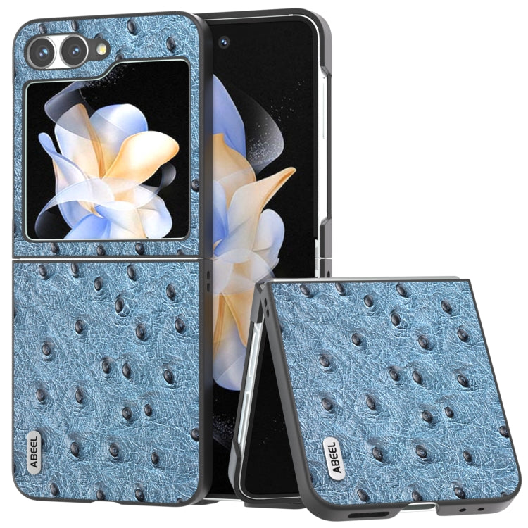 Custodia in pelle con texture di struzzo per Samsung Galaxy Z Fli