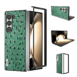 Custodia in pelle con texture di struzzo per Samsung Galaxy Z Fli
