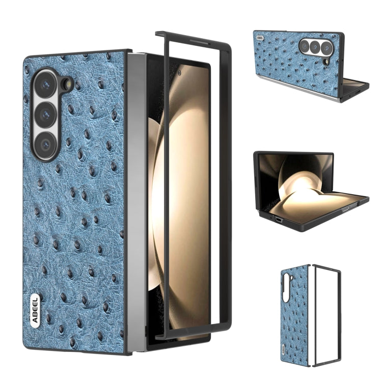 Custodia in pelle con texture di struzzo per Samsung Galaxy Z Fli