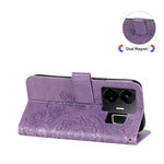 Custodia per telefono in pelle goffrata con fiori a 7 petali, For Realme GT Neo 5 5G / GT3, For Realme C55