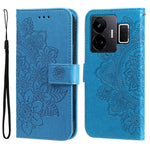 Custodia per telefono in pelle goffrata con fiori a 7 petali, For Realme 11 Pro / 11 Pro+, For Realme C65 4G, For Realme GT Neo 5 5G / GT3, For Realme C55
