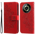 Custodia per telefono in pelle goffrata con fiori a 7 petali, For Realme C67 / 11 5G Taiwan Version, For Realme 11 4G Global, For Realme C53 / Narzo N53, For Realme 11