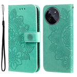 Custodia per telefono in pelle goffrata con fiori a 7 petali, For Realme C67 / 11 5G Taiwan Version, For Realme 11 4G Global, For Realme C53 / Narzo N53, For Realme 11