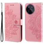 Custodia per telefono in pelle goffrata con fiori a 7 petali, For Realme C67 / 11 5G Taiwan Version, For Realme 11 4G Global, For Realme C53 / Narzo N53, For Realme 11