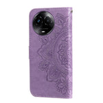 Custodia per telefono in pelle goffrata con fiori a 7 petali, For Realme C67 / 11 5G Taiwan Version, For Realme 11 4G Global, For Realme C53 / Narzo N53, For Realme 11
