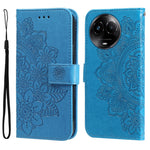 Custodia per telefono in pelle goffrata con fiori a 7 petali, For Realme C67 / 11 5G Taiwan Version, For Realme 11 4G Global, For Realme C53 / Narzo N53, For Realme 11