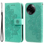 Custodia per telefono in pelle goffrata con fiori a 7 petali, For Realme C67 / 11 5G Taiwan Version, For Realme 11 4G Global, For Realme C53 / Narzo N53, For Realme 11
