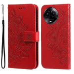 Custodia per telefono in pelle goffrata con fiori a 7 petali, For Realme C67 / 11 5G Taiwan Version, For Realme 11 4G Global, For Realme C53 / Narzo N53, For Realme 11