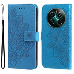 Custodia per telefono in pelle goffrata con fiori a 7 petali, For Realme 12 5G, For Realme 12+, For Realme 12 Pro+, For Realme C67 4G Global