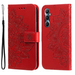 Custodia per telefono in pelle goffrata con fiori a 7 petali, For Realme 11 Pro / 11 Pro+, For Realme C65 4G, For Realme GT Neo 5 5G / GT3, For Realme C55