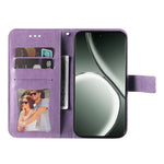 Custodia in pelle goffrata con fiori a 7 petali per Realme 12 5G, 12+, 12 Pro+ e