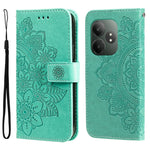 Custodia per telefono in pelle goffrata con fiori a 7 petali, For Realme 13+, For Realme 13 Pro / 13 Pro+ / P1 Pro Global, For Realme GT 6 / GT Neo6 SE, For Realme C63 / C61  / Note 60