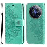 Custodia per telefono in pelle goffrata con fiori a 7 petali, For Realme 13+, For Realme 13 Pro / 13 Pro+ / P1 Pro Global, For Realme GT 6 / GT Neo6 SE, For Realme C63 / C61  / Note 60