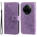 Custodia per telefono in pelle goffrata con fiori a 7 petali, For Realme 14 Global, For Realme 14 Pro+ Global, For Realme 14 Pro Global, For Realme GT 7 Pro