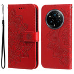 Custodia per telefono in pelle goffrata con fiori a 7 petali, For Realme 14 Global, For Realme 14 Pro+ Global, For Realme 14 Pro Global, For Realme GT 7 Pro