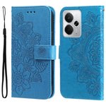 Custodia per telefono in pelle goffrata con fiori a 7 petali, For Realme 14 Global, For Realme 14 Pro+ Global, For Realme 14 Pro Global, For Realme GT 7 Pro