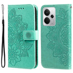 Custodia per telefono in pelle goffrata con fiori a 7 petali, For Realme 14 Global, For Realme 14 Pro+ Global, For Realme 14 Pro Global, For Realme GT 7 Pro