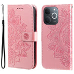 Custodia per telefono in pelle goffrata con fiori a 7 petali, For Realme 15T 5G, For Realme Narzo 80 Lite 4G / C71 India, For Realme 15 5G / Realme 15 Pro 5G, For Realme C71 4G / C75 4G / 5G / 14x