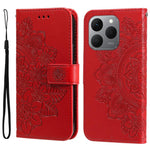 Custodia per telefono in pelle goffrata con fiori a 7 petali, For Realme 15T 5G, For Realme Narzo 80 Lite 4G / C71 India, For Realme 15 5G / Realme 15 Pro 5G, For Realme C71 4G / C75 4G / 5G / 14x