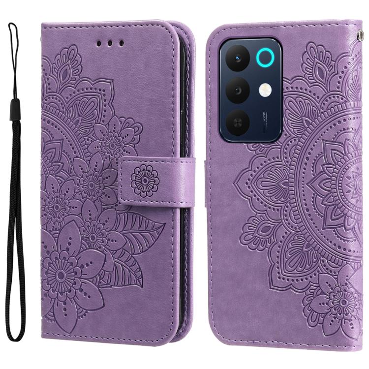 Custodia per telefono in pelle goffrata con fiori a 7 petali, For Realme 16 Pro+ 5G, For Realme 16 Pro 5G, For Realme 15x 5G India / Realme C85 5G, For Realme C85 Pro 4G