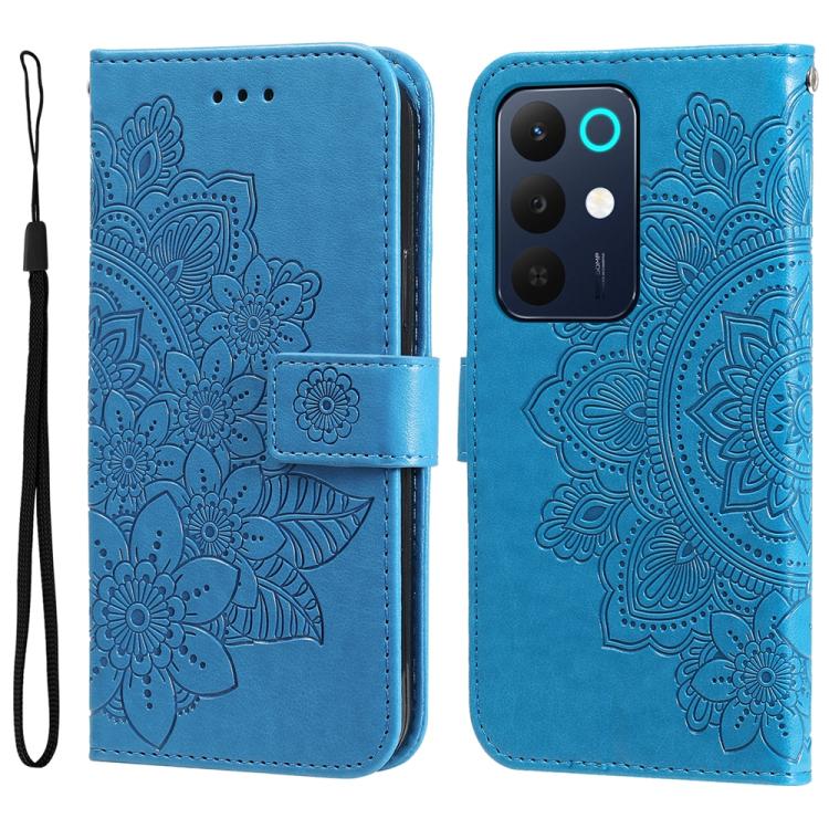Custodia per telefono in pelle goffrata con fiori a 7 petali, For Realme 16 Pro+ 5G, For Realme 16 Pro 5G, For Realme 15x 5G India / Realme C85 5G, For Realme C85 Pro 4G