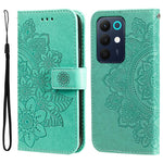 Custodia per telefono in pelle goffrata con fiori a 7 petali, For Realme 16 Pro+ 5G, For Realme 16 Pro 5G, For Realme 15x 5G India / Realme C85 5G, For Realme C85 Pro 4G
