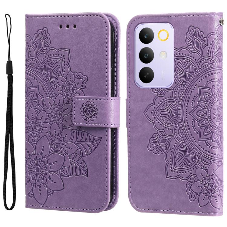 Custodia per telefono in pelle goffrata con fiori a 7 petali, For Realme 16 Pro+ 5G, For Realme 16 Pro 5G, For Realme 15x 5G India / Realme C85 5G, For Realme C85 Pro 4G