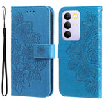 Custodia per telefono in pelle goffrata con fiori a 7 petali, For Realme 16 Pro+ 5G, For Realme 16 Pro 5G, For Realme 15x 5G India / Realme C85 5G, For Realme C85 Pro 4G
