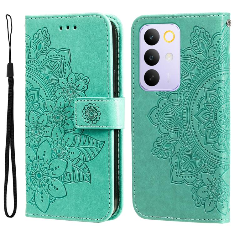 Custodia per telefono in pelle goffrata con fiori a 7 petali, For Realme 16 Pro+ 5G, For Realme 16 Pro 5G, For Realme 15x 5G India / Realme C85 5G, For Realme C85 Pro 4G