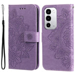 Custodia in pelle goffrata con fiori a 7 petali per Realme 16 Pro+ 5G
