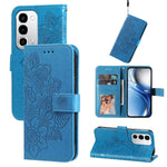Custodia in pelle goffrata con fiori a 7 petali per Realme 16 Pro+ 5G