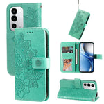 Custodia in pelle goffrata con fiori a 7 petali per Realme 16 Pro+ 5G