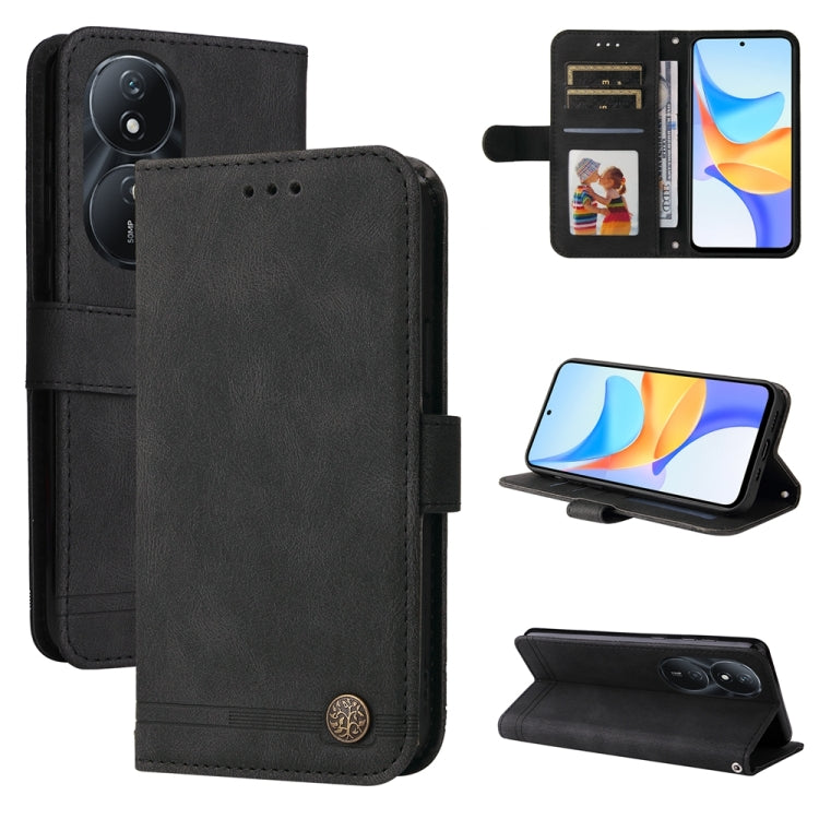 Custodia per telefono in pelle con bottone in metallo con albero della vita Skin Feel, For Honor Play 50 Plus, For Honor X6a, For Honor X50i 5G