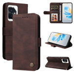 Custodia per telefono in pelle con bottone in metallo con albero della vita Skin Feel, For Honor 90 GT, For Honor 100 Pro, For Honor 100, For Honor X50i+