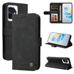 Custodia per telefono in pelle con bottone in metallo con albero della vita Skin Feel, For Honor 90 GT, For Honor 100 Pro, For Honor 100, For Honor X50i+
