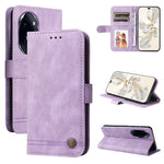 Custodia per telefono in pelle con bottone in metallo con albero della vita Skin Feel, For Honor 90 GT, For Honor 100 Pro, For Honor 100, For Honor X50i+